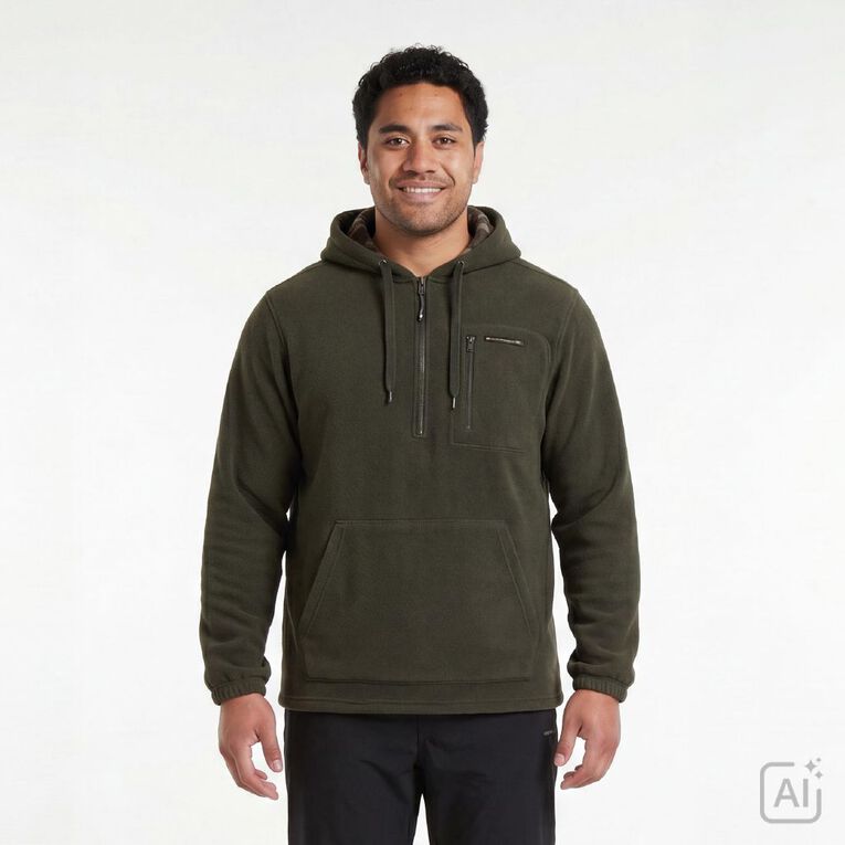 Back Country Adults' Printed Hooded Sweatshirt, Green Dark, hi-res