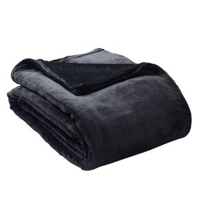 Living & Co Ultra Soft Plush Blanket Black Queen