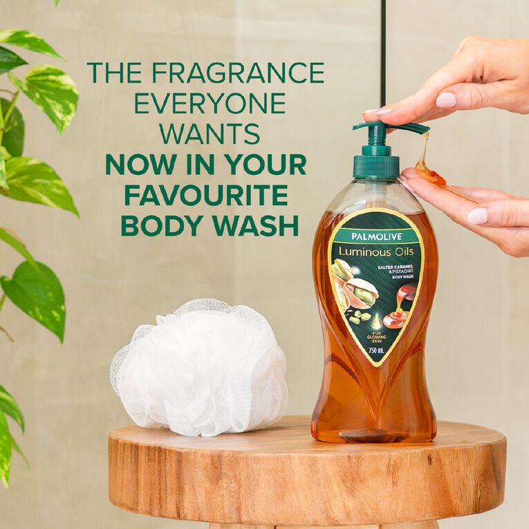 Palmolive Luminous Oils Body Wash Pistachio And Salted Caramel 750ml, , hi-res