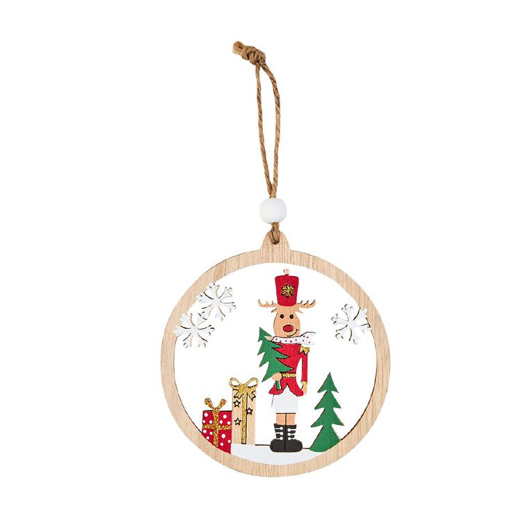 Wonderland Wooden Christmas Tree Decoration Assorted, , hi-res