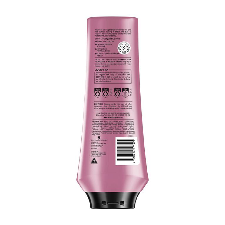 Schwarzkopf Extra Care Liquid Silk Smoothing Conditioner 400ml, , hi-res