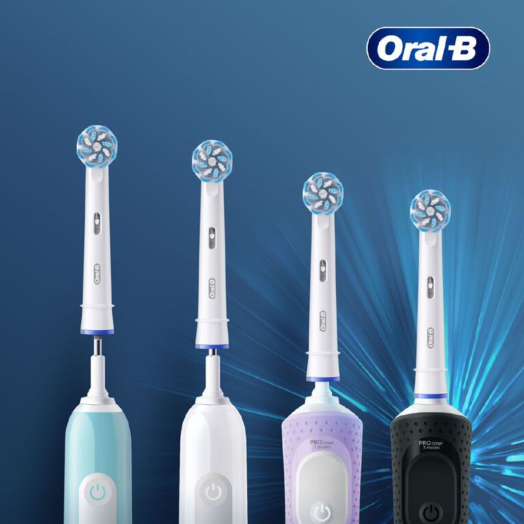 Oral-B Sensitive Clean Replacement Brush Heads 4 Pack, , hi-res