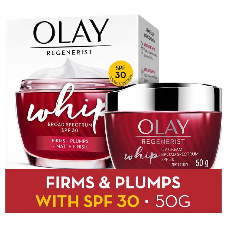 Olay Regenerist SPF30 Whip Moisturiser Cream Red/White 50g, , hi-res