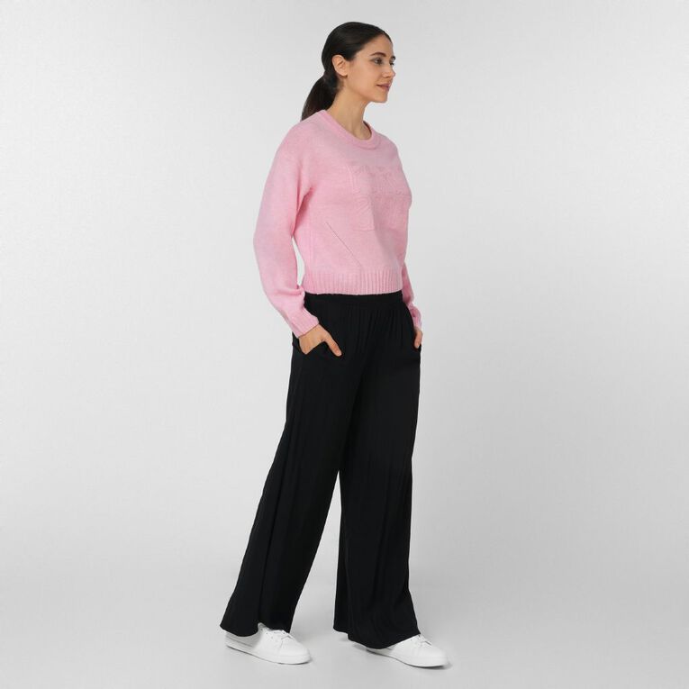 H&H Women's Billow Sleeve Taped Knit, Pink Light, hi-res