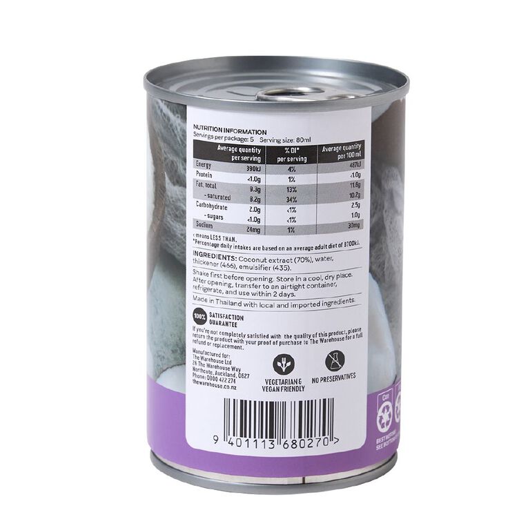Market Kitchen Coconut Milk 400ml, , hi-res