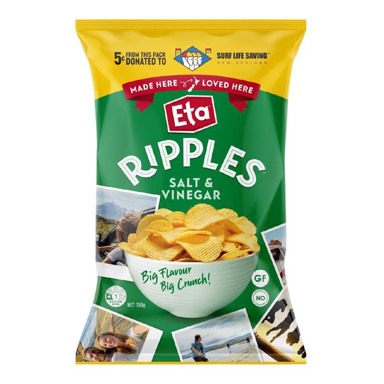 Eta Ripples Salt Vinegar 150g, , hi-res