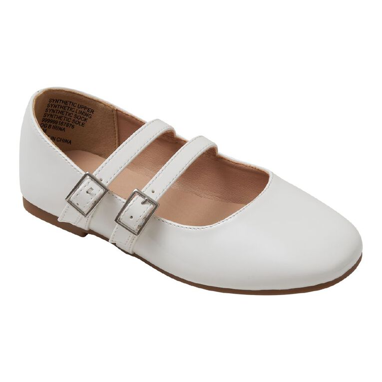 Young Original Senior Kids' Irina Ballet Shoes, White, hi-res