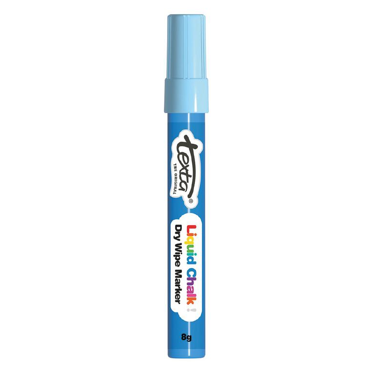 Texta Liquid Chalk Drywipe Bullet Tip 4mm Blue, , hi-res