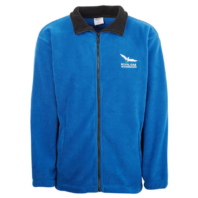 Schooltex Royal Oak Intermediate Polar Fleece Jacket with Embroidery, Royal/Black, hi-res