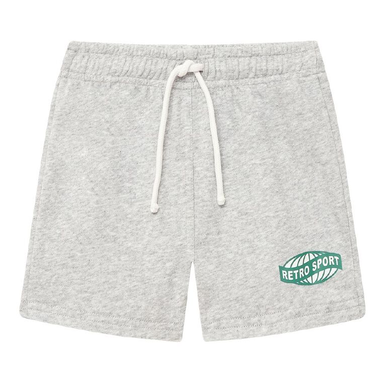 Young Original Toddler Printed Terry Shorts, Grey Mid, hi-res