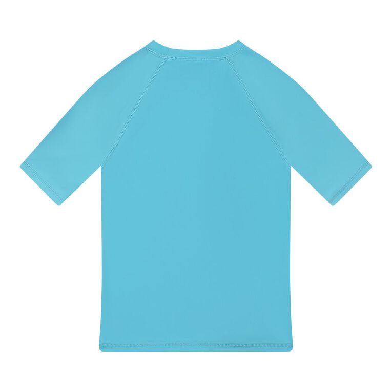 Young Original Short Sleeve Neon Rash Top, Blue Mid, hi-res