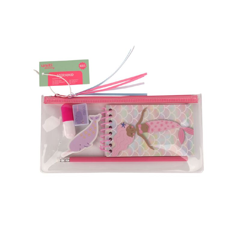 Uniti Kids Pink Mermaid Stationery Set, , hi-res