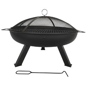 Living & Co Fire Pit With Grill 75cm