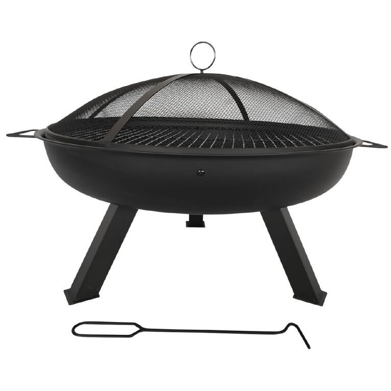 Living & Co Fire Pit With Grill 75cm, , hi-res