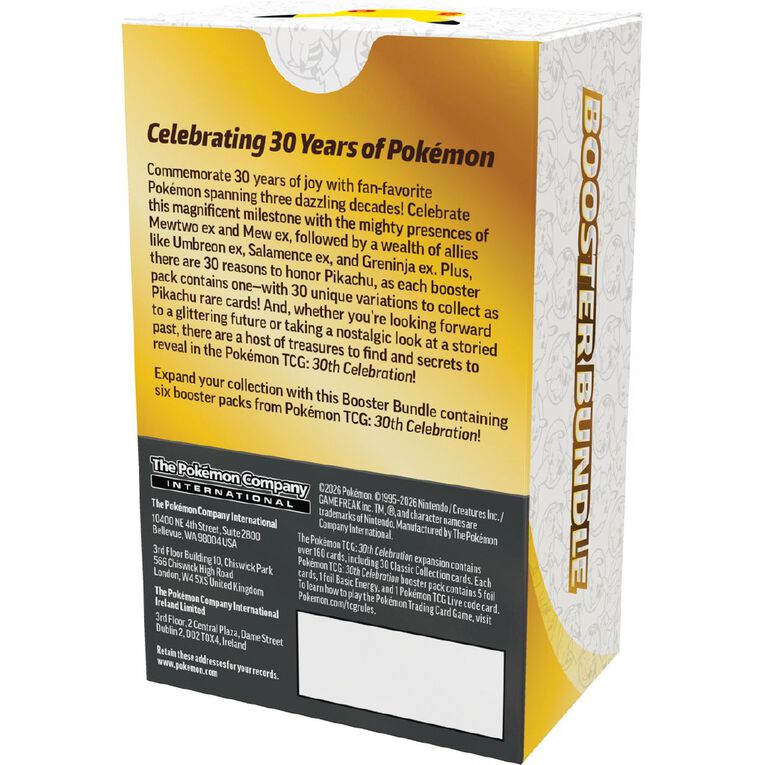 Pokemon TCG 30th Celebration Booster Bundle - 2 per Customer, , hi-res