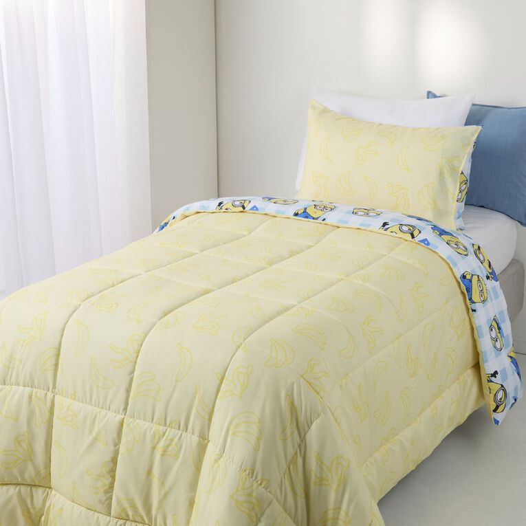 Minions Comforter Set 2-Piece Blue King Single, , hi-res