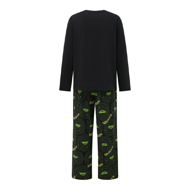 Rick and Morty Men's Knit Flannel Pyjama Set, Black, hi-res