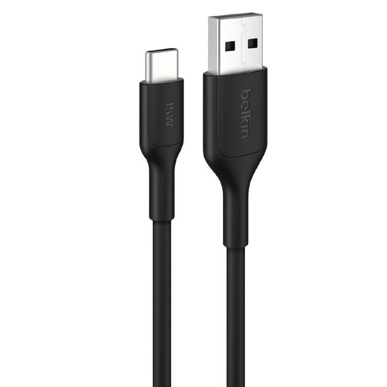 Belkin USB-A to USB-C PCR Cable 2M Black, , hi-res