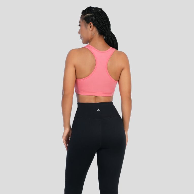 Active Intent Women's Low Impact Crop Top, Pink Mid, hi-res