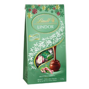 lindt lindor chocolate sharepack milk mint 120 g