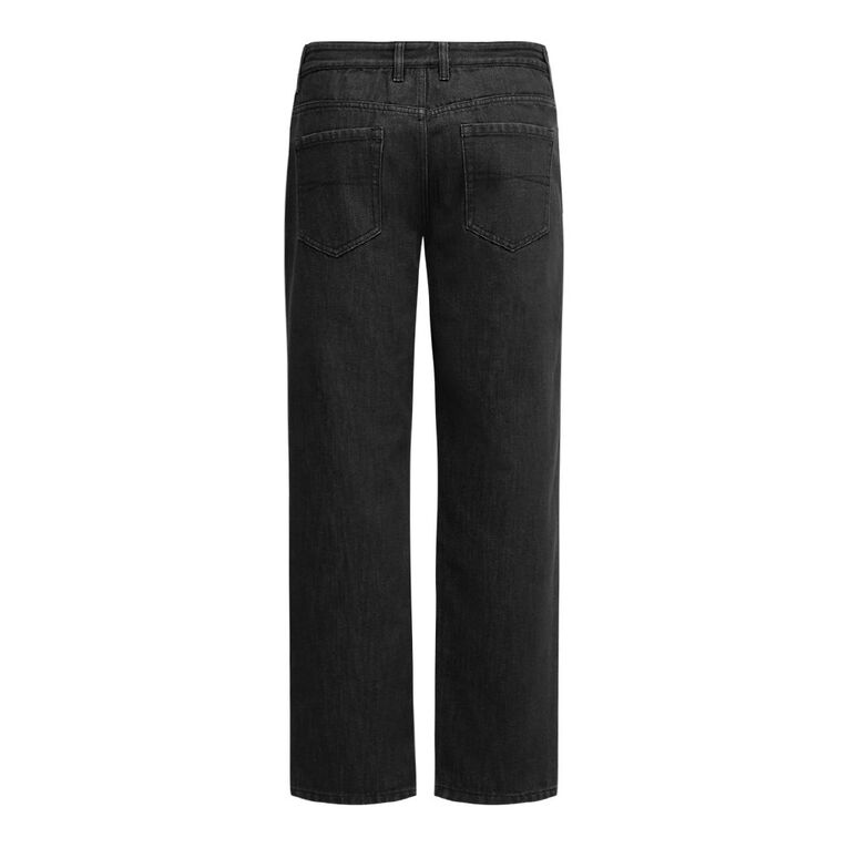 H&H Men's Relaxed Fit Jeans, Black, hi-res