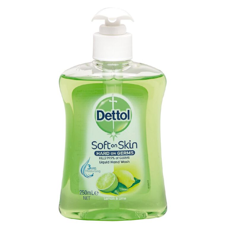 Dettol Liquid Lemon & Lime Hand Wash Soap Pump 250ml The Warehouse