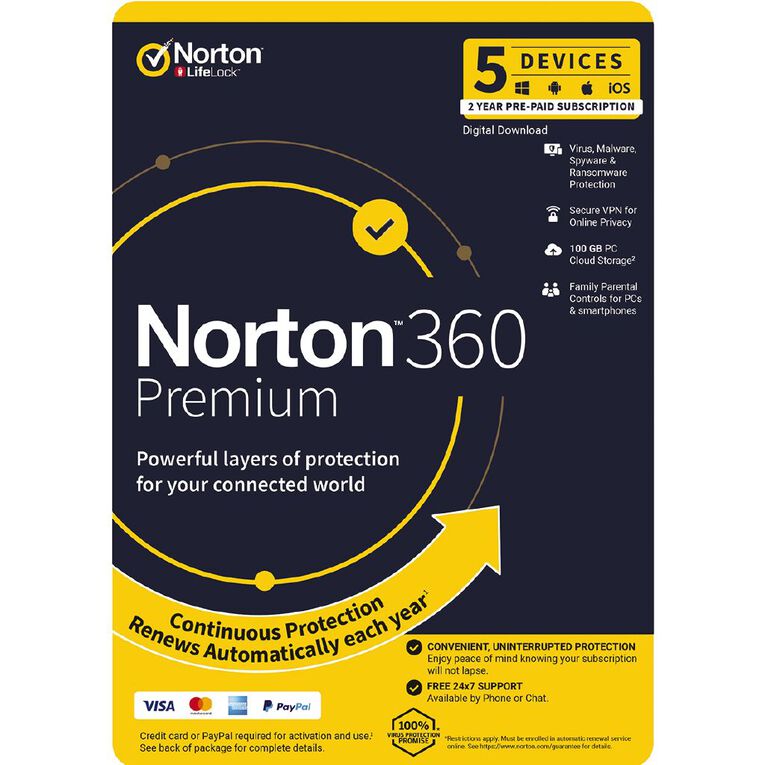 Norton 360 Premium 5 Device 12 Months, , hi-res