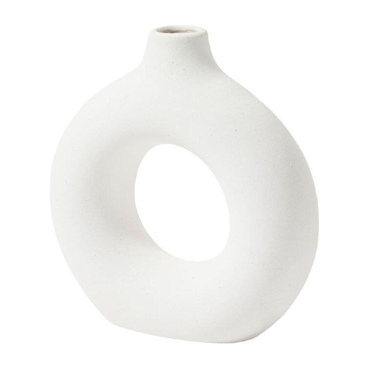 Living & Co Ceramic Mini Donut Vase 14cm, , hi-res