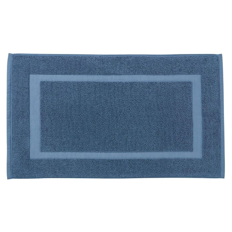 Living & Co Everyday Bath Mat Blue 40cm x 70cm, , hi-res