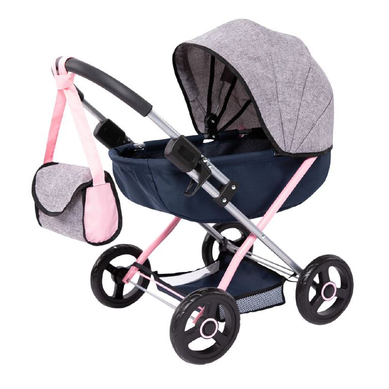 Bayer Dolls Pram Cosy Grey/Blue, , hi-res