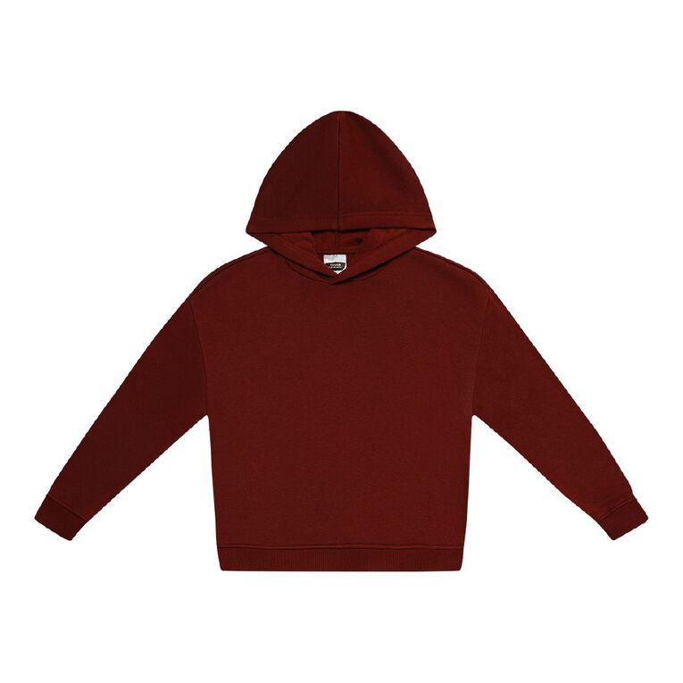 Young Original Plain Hoodie, Red Dark, hi-res