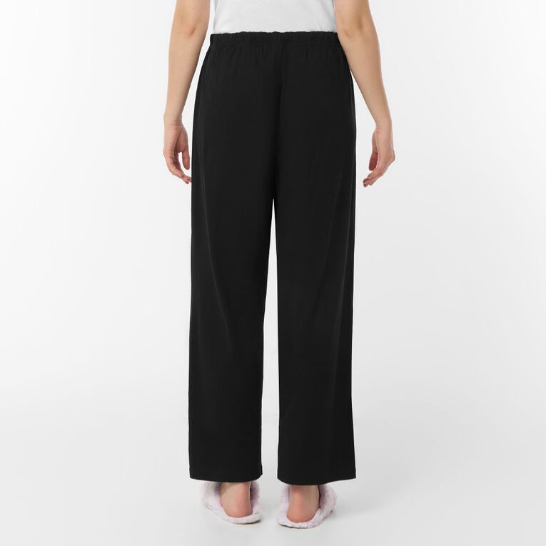 H&H Women's Knitted Pyjama Pants, Black, hi-res