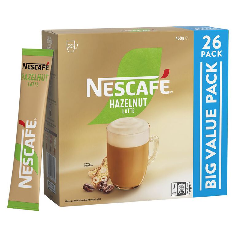 Nescafe Coffee Sachets Hazelnut 26 Pack, , hi-res