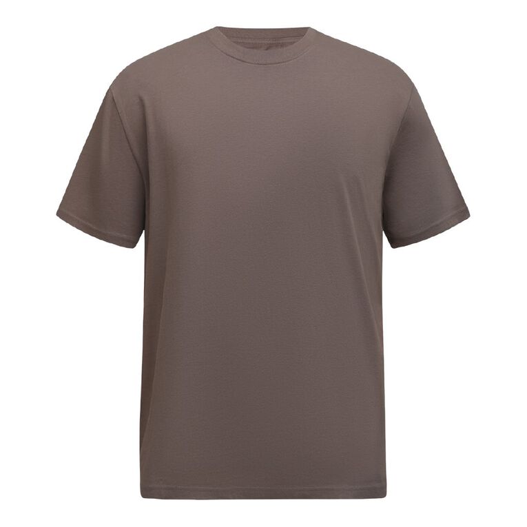 H&H Men's Regular Fit Plain Tee, Beige, hi-res