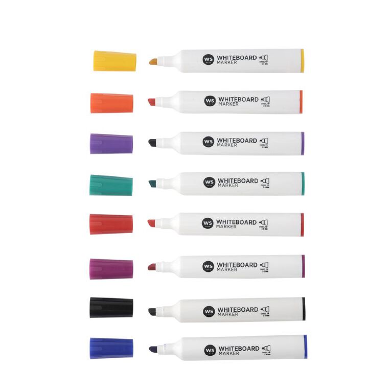 WS Whiteboard Marker Vivid Chisel 8 Pack, , hi-res