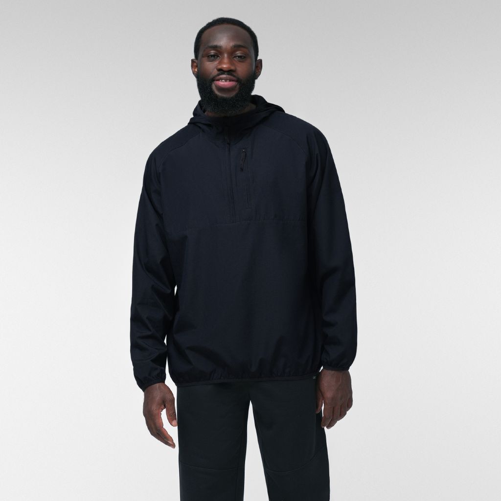 Active Intent Men's Pullover Light Weight Jacket Black | The