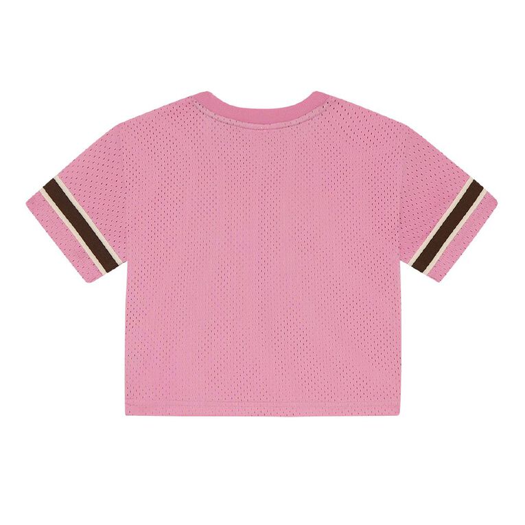 Young Original Toddler Short Sleeve Eyelet Tee, Pink Mid, hi-res
