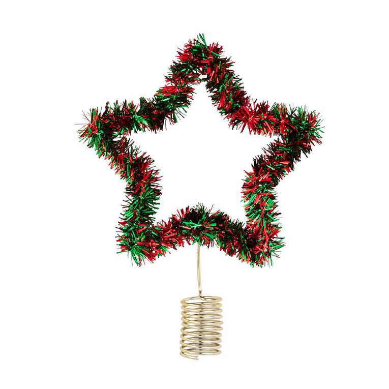 Wonderland Tinsel Star Christmas Tree Topper, , hi-res