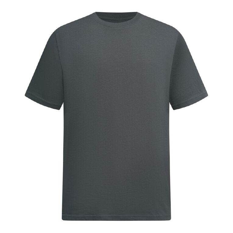 H&H Men's Regular Fit Plain Tee, Grey Dark Stormyweat, hi-res