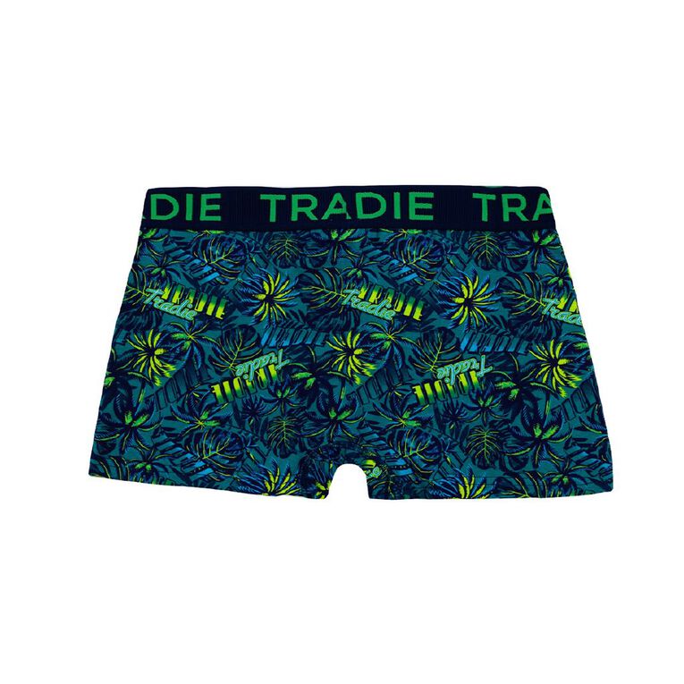 Tradie Men's Fly Front Trunks 3 Pack, Green Dark, hi-res
