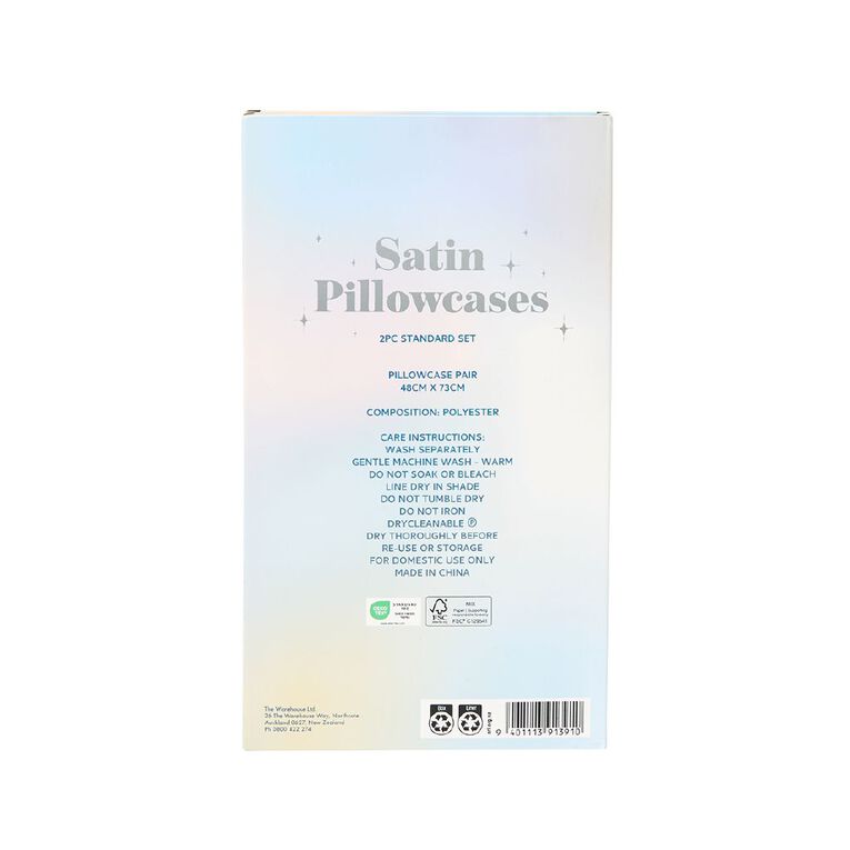 Living & Co Satin Touch 2 Piece Pillowcase Gift Set Pink 48cm x 73cm, , hi-res
