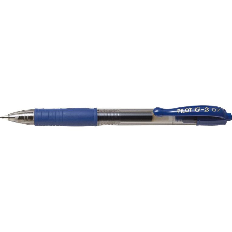 Pilot G2 Retractable 0.7mm Fine Gel Pen Blue, , hi-res