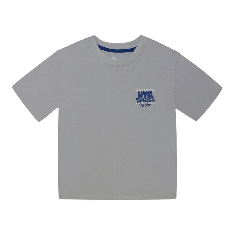 Young Original Short Sleeve Boxy Back Print Tee, Blue Light, hi-res