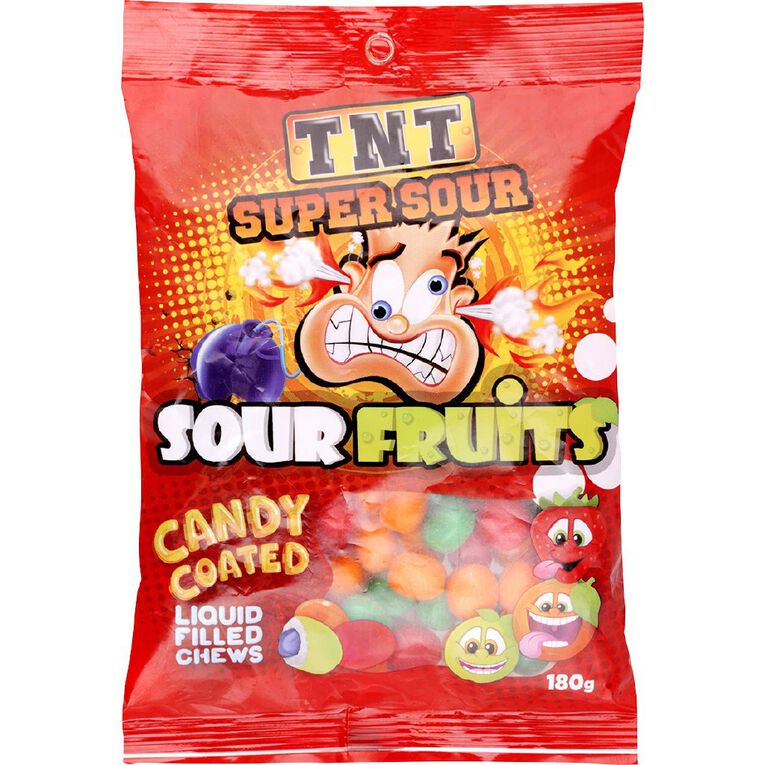 TNT Sour Fruits 180g, , hi-res