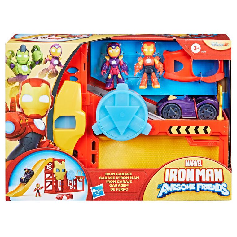 Marvel Iron Man & Friends Iron Garage Playset, , hi-res