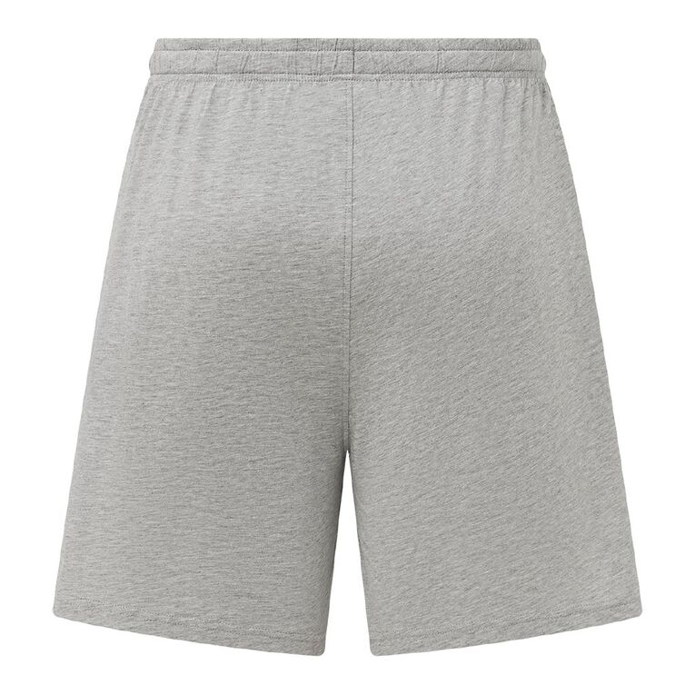 H&H Men's Knit Pyjama Shorts, Grey Mid, hi-res