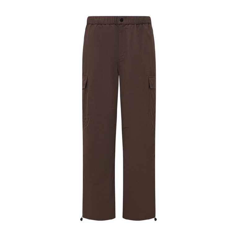 Garage Men's Pants Relaxed Elastic Waist, Brown Dark, hi-res