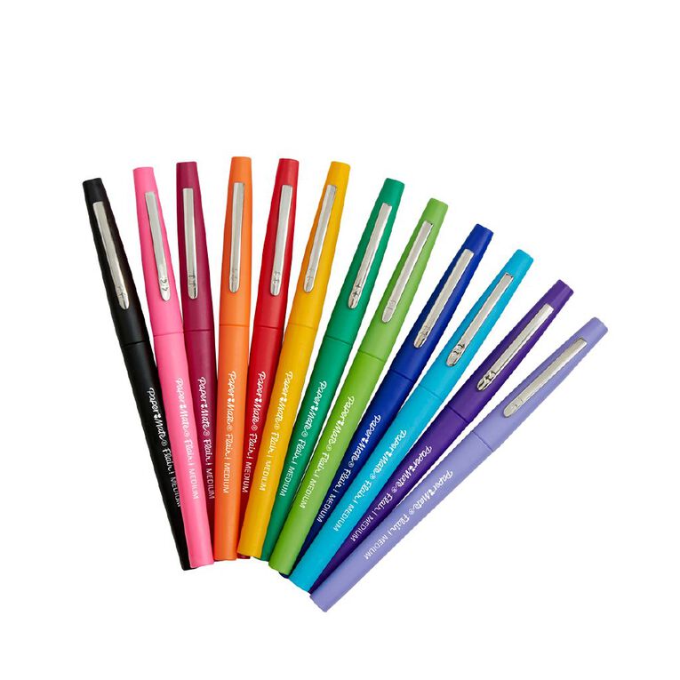 Paper Mate Medium Fashion Flair Felt-Tip Pen 12 Pack Assorted, , hi-res