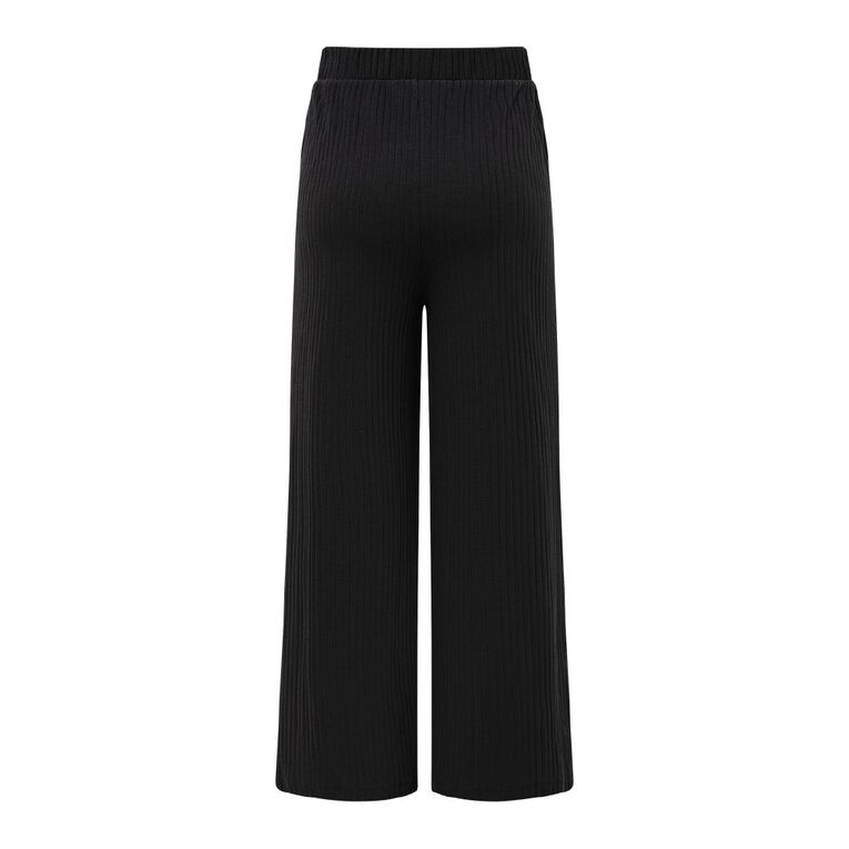 H&H Women's Wide Rib Pull On Pants, Black, hi-res