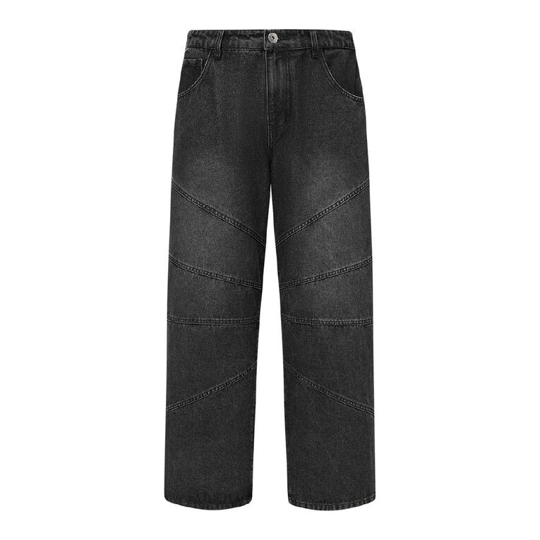 Garage Men's Baggy Jean Seam Details, Black, hi-res